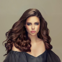 Lady after getting Hair Cut and Styling Treatment